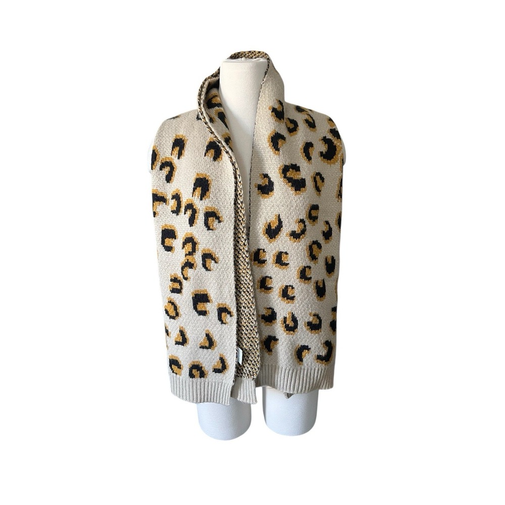 Virginia Wolf  leopard print scarf Animal Print Neutral Cozy Luxury
